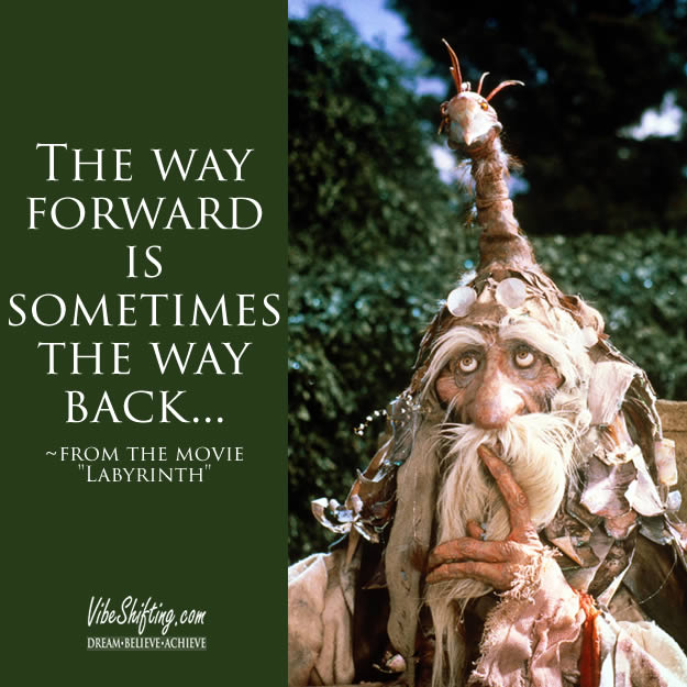 Sometimes the way forward is also the way back - image quote